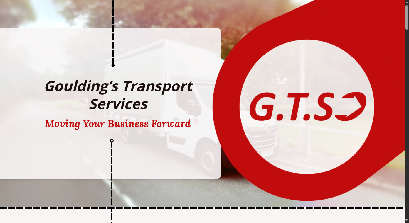 A screenshot of the homepage of the site