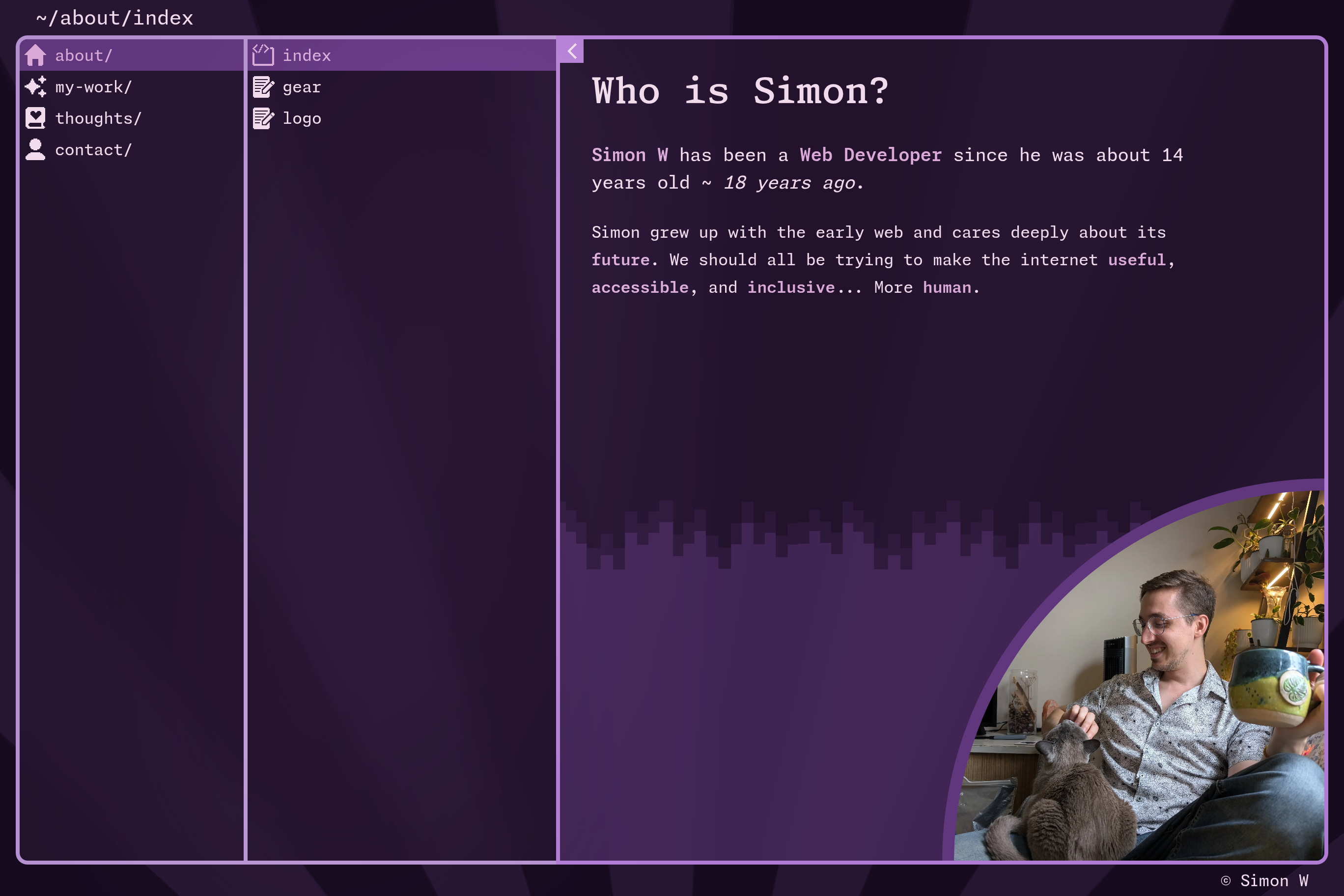 A screenshot of the homepage of the site